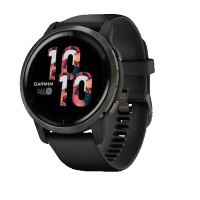 Спортивные часы Garmin Venu 2 черные с серым безелем