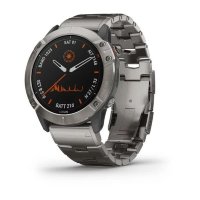 Спортивные часы Garmin Fenix 6X Pro Solar титановые с титановым браслетом
