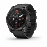 Спортивные часы Garmin EPIX PRO (Gen 2) Sapphire Edition 51мм, титановый DLC, черный силиконовый ремешок