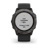 Спортивные часы Garmin Fenix 6X Sapphire серые DLC с черным ремешком