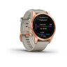Спортивные часы Garmin Fenix 7s Solar цвета розовое золото с песочным силиконовым ремешком
