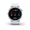 Спортивные часы Garmin Fenix 7s серебристый с белым силиконовым ремешком