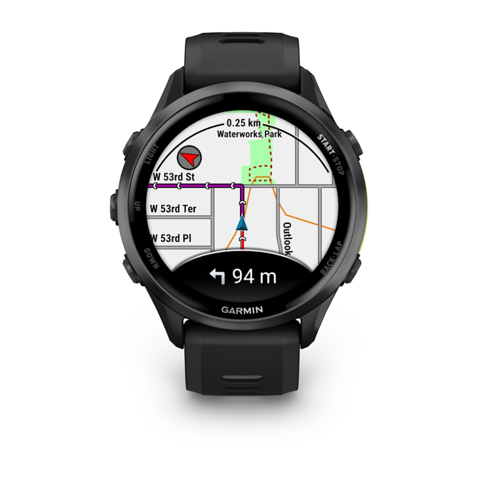 Спортивные часы Garmin Forerunner 970 черные, DLC титановый безель