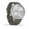 Спортивные часы Garmin Vivomove Style серебристый с травяным силиконовым ремешком
