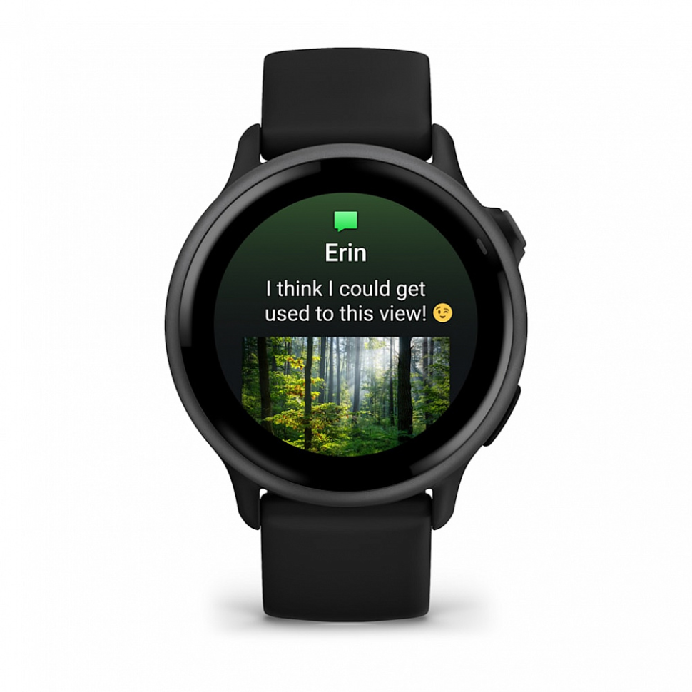Спортивные часы Garmin Vivoactive 6 темно-серые с черным ремешком
