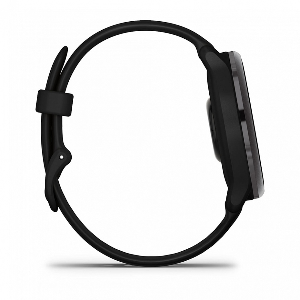 Спортивные часы Garmin Vivoactive 6 темно-серые с черным ремешком