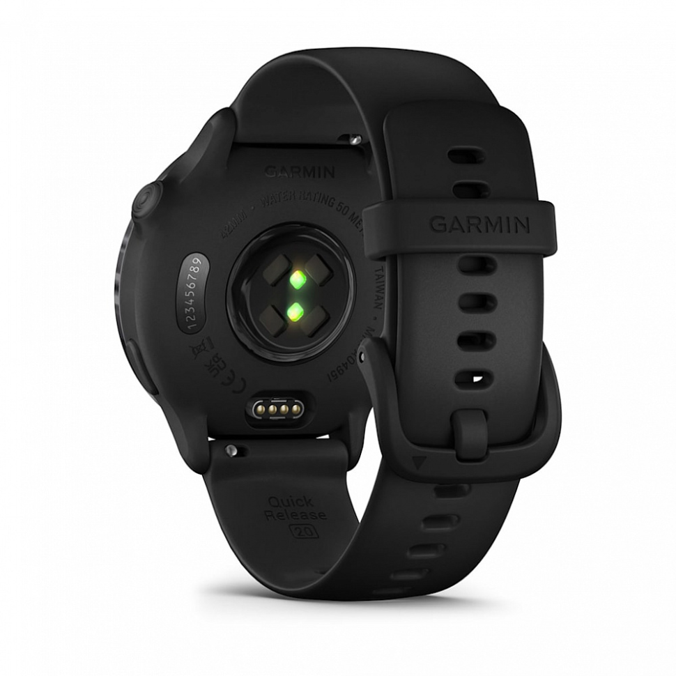 Спортивные часы Garmin Vivoactive 6 темно-серые с черным ремешком