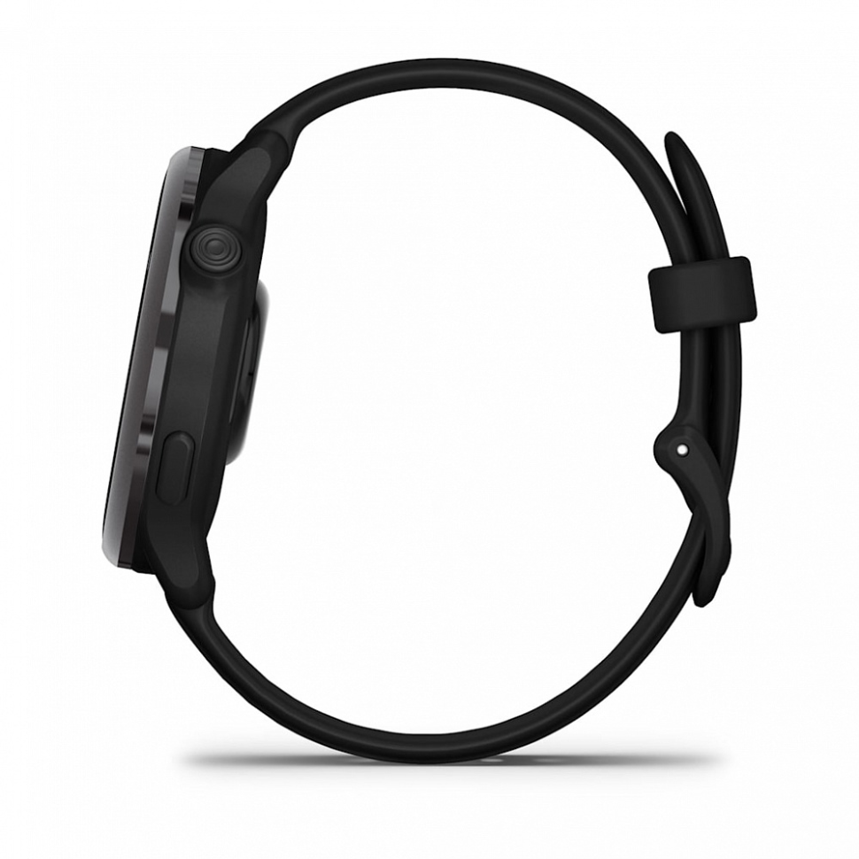 Спортивные часы Garmin Vivoactive 6 темно-серые с черным ремешком