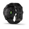 Спортивные часы Garmin Fenix 7 Sapphire Solar титановый серый DLC с черным ремешком