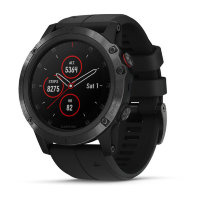 Спортивные часы Garmin Fenix 5X Plus Sapphire черные с черным ремешком Россия