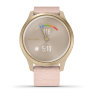Спортивные часы Garmin Vivomove Style светло-золотистый с плетеным нейлоновым розовым ремешком