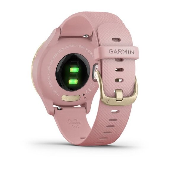 Спортивные часы Garmin Vivomove 3S золотистый циферблат с розовым ремешком