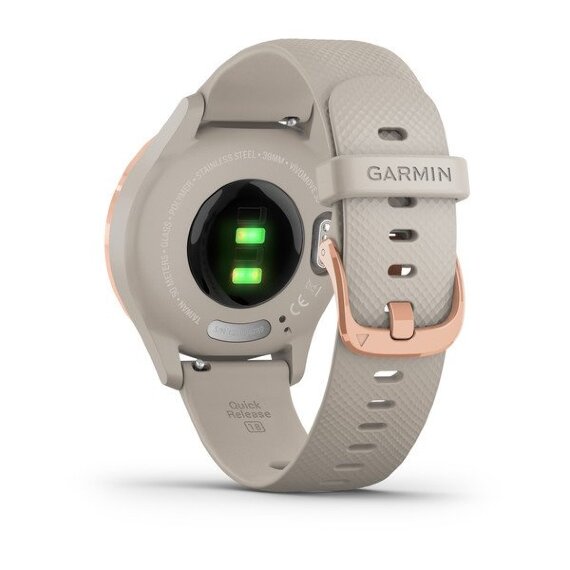 Спортивные часы Garmin Vivomove 3S розовое золото с песочным ремешком