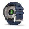 Спортивные часы Garmin Quatix 6 серый с синим ремешком