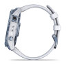 Спортивные часы Garmin Fenix 7X Sapphire Solar титановый синий минерал DLC с белым ремешком