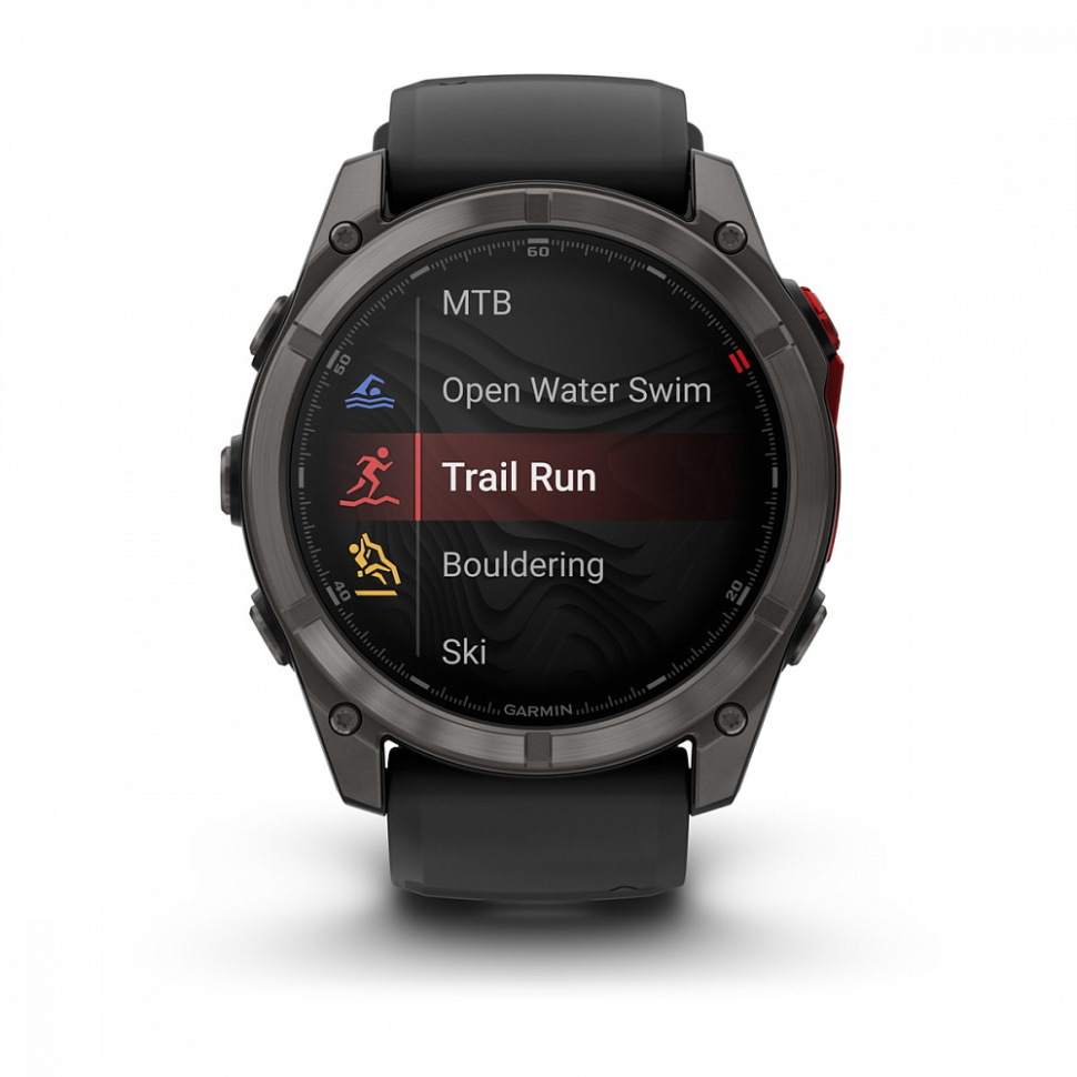 Спортивные часы Garmin Fenix 8 Pro - 51 мм, MicroLED DLC, черный ремешок 