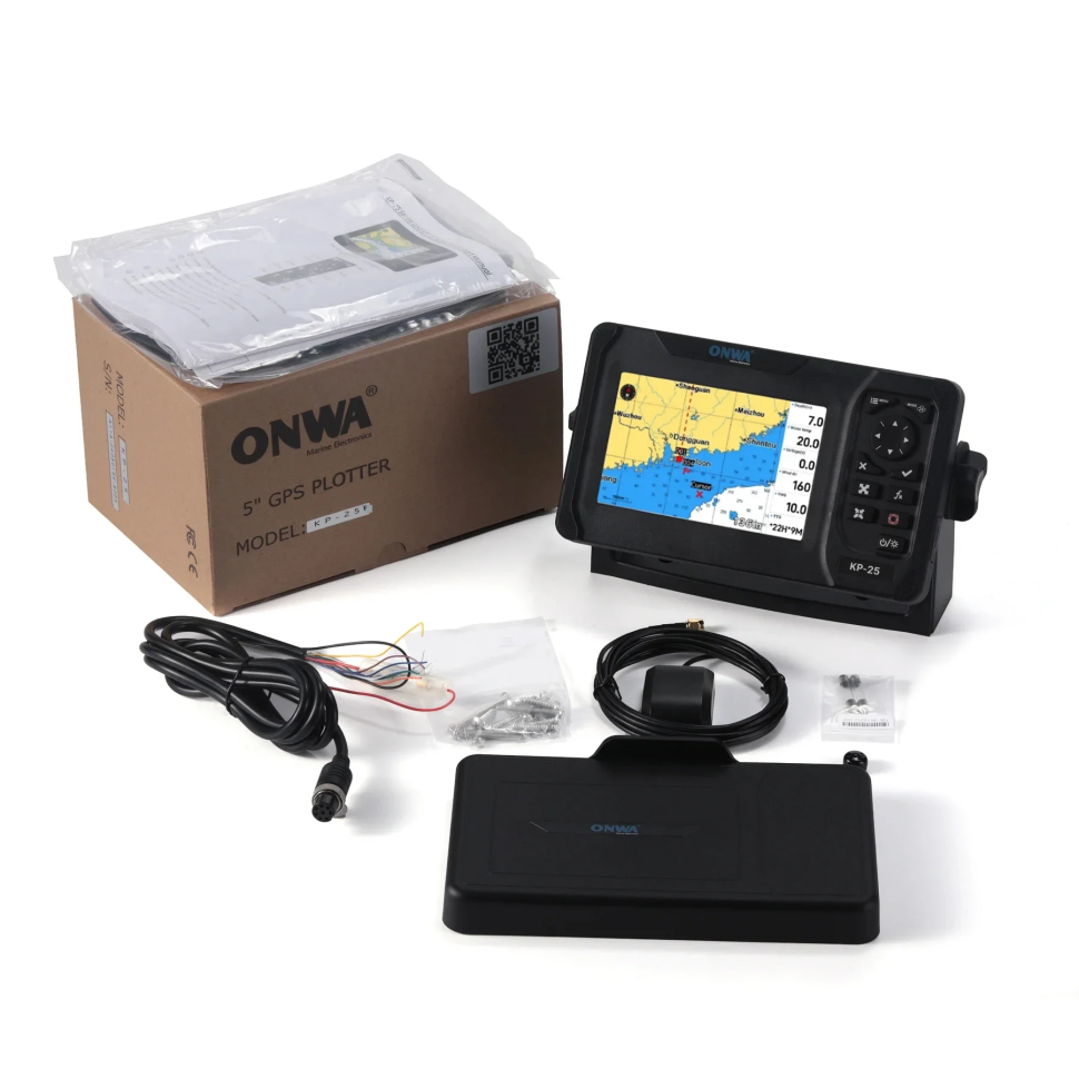 Картплоттер (эхолот) ONWA KP(КР)-25F с экраном 5"(аналог Garmin Echomap 52cv)