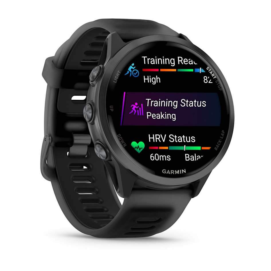 Спортивные часы Garmin Forerunner 570 - 47мм, темно-серые, черный ремешок
