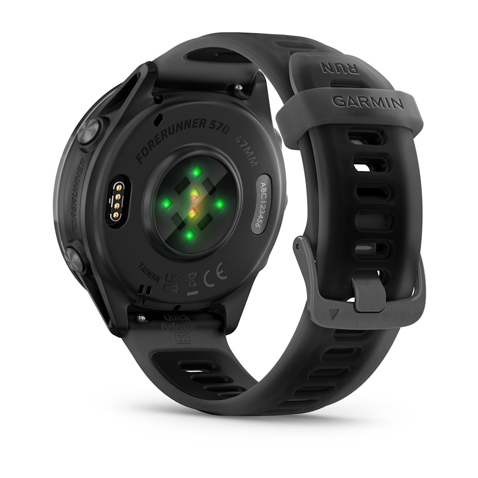 Спортивные часы Garmin Forerunner 570 - 47мм, темно-серые, черный ремешок