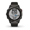 Спортивные часы Garmin Fenix 6 Pro Solar титановый DLC карбон с DLC титановым ремешком
