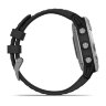 Спортивные часы Garmin Fenix 6 Solar серебристый с черным ремешком