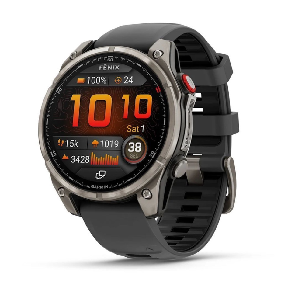 Спортивные часы Garmin Fenix 8 Pro - 47 мм AMOLED Sapphire, Titanium with Graphite/Black Silicone Band