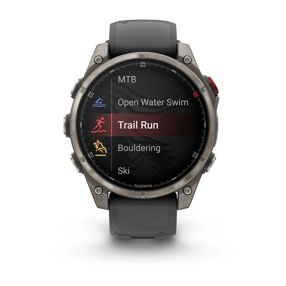 Спортивные часы Garmin Fenix 8 Pro - 47 мм AMOLED Sapphire, Titanium with Graphite/Black Silicone Band