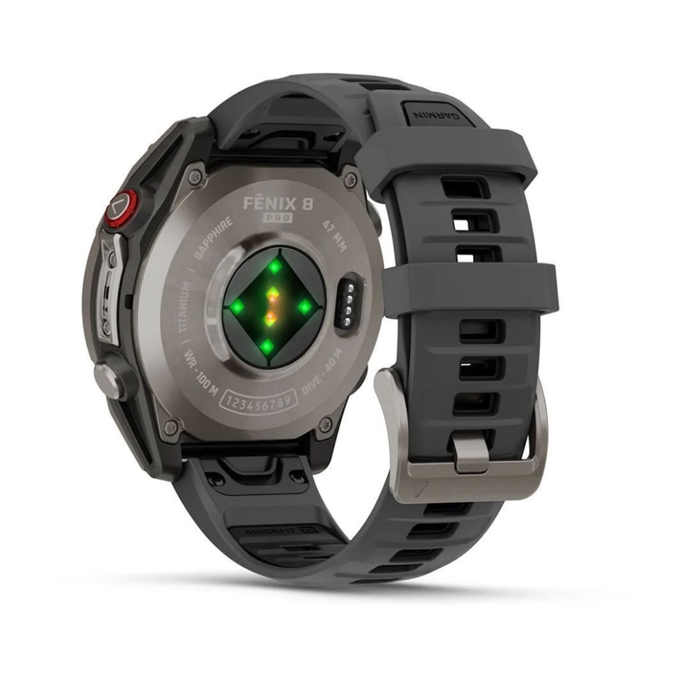 Спортивные часы Garmin Fenix 8 Pro - 47 мм AMOLED Sapphire, Titanium with Graphite/Black Silicone Band