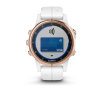 Спортивные часы Garmin Fenix 5s Plus Sapphire розовое золото с белым ремешком