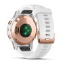 Спортивные часы Garmin Fenix 5s Plus Sapphire розовое золото с белым ремешком