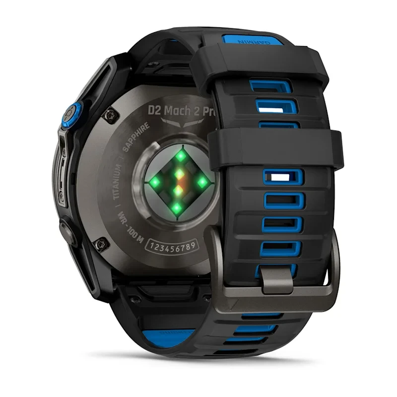Спортивные часы Garmin D2 Mach 2 Pro 51 mm Для пилотов Carbon Gray DLC Titanium with Chestnut Leather Band