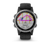 Спортивные часы Garmin Fenix 5s Plus черные с черным ремешком