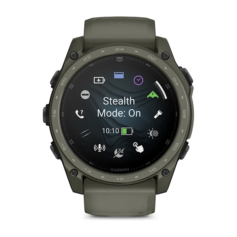 Спортивные часы Garmin Tactix 8 – 51 mm, AMOLED, Cerakote Coating Includes Applied Ballistics Ultralight Solver and Olive Drab Cerakote Coating
