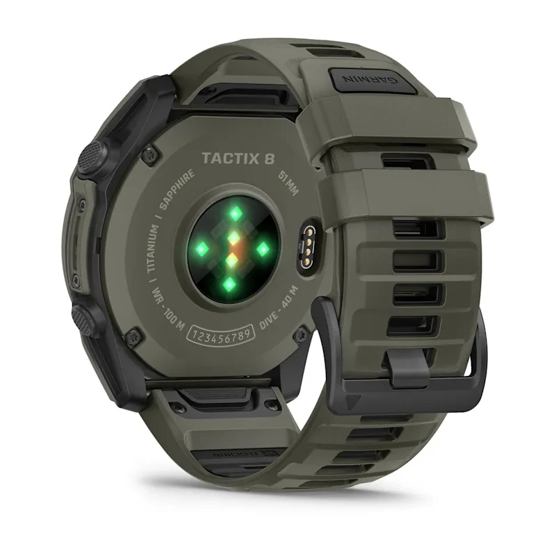 Спортивные часы Garmin Tactix 8 – 51 mm, AMOLED, Cerakote Coating Includes Applied Ballistics Ultralight Solver and Olive Drab Cerakote Coating