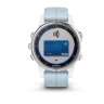 Спортивные часы Garmin Fenix 5s Plus белые с голубым ремешком