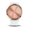 Спортивные часы Garmin Vivomove HR розовое золото с белым ремешком
