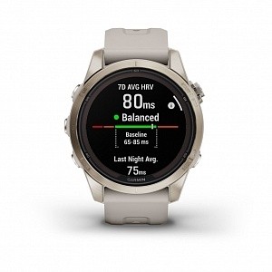 Garmin FENIX 7S PRO Sapphire Solar золотистый корпус со светло-песочным ремешком
