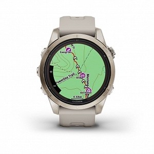 Garmin FENIX 7S PRO Sapphire Solar золотистый корпус со светло-песочным ремешком