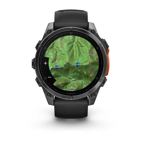 Спортивные часы Garmin Fenix 8 Amoled 47mm серый с черным ремешком 