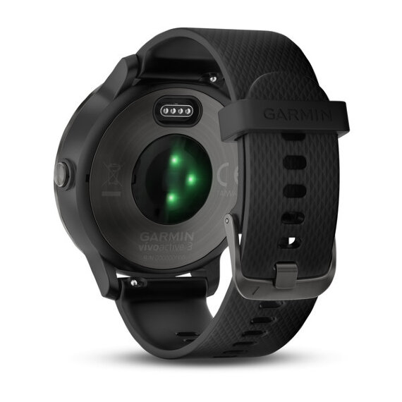 Спортивные часы Garmin Vivoactive 3 черные с черным ремешком