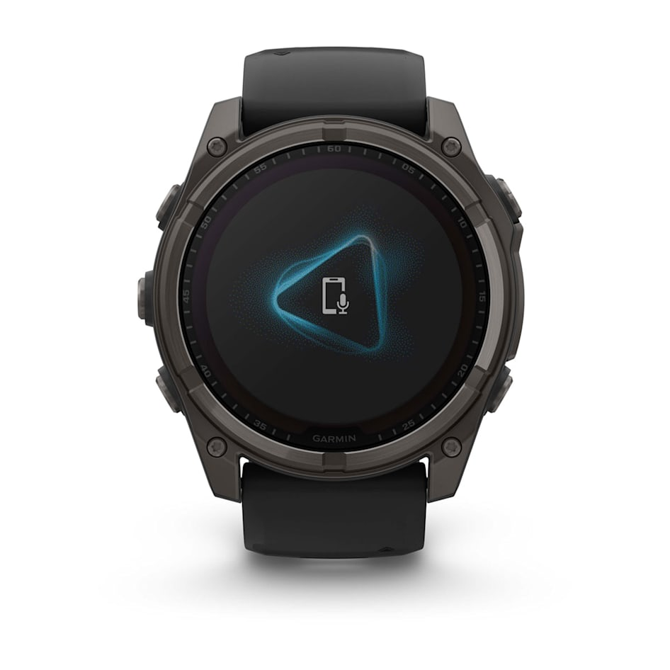Спортивные часы Garmin Fenix 8 - 47мм Solar, Sapphire титановый черный с DLC-покрытием и черным ремешком 