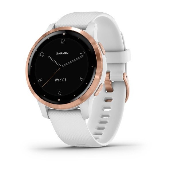 Спортивные часы Garmin VIVOACTIVE 4S белые с золотистым безелем