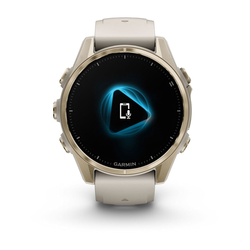Спортивные часы Garmin fenix 8 43 мм, AMOLED Sapphire, золотистый корпус, серый ремешок 
