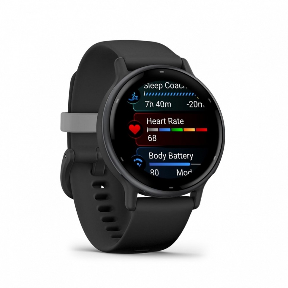 Vivoactive 5 черные с серым безелем и силиконовым ремешком