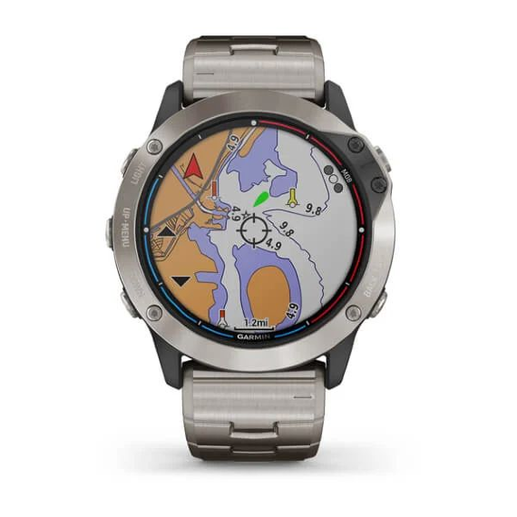 Спортивные часы Garmin QUATIX 6X Solar титановый с титановым ремешком