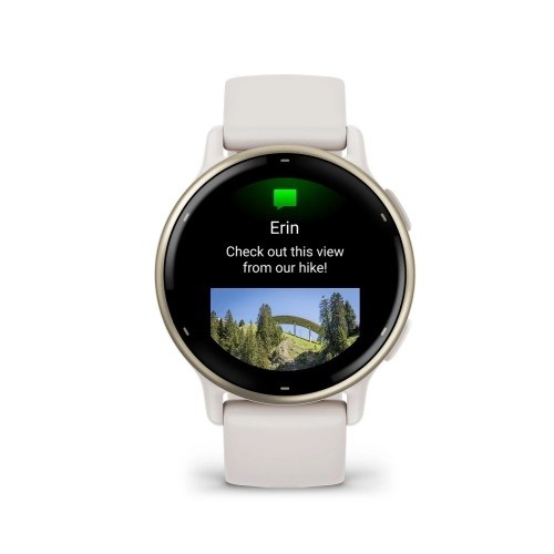 Vivoactive 5 цвета слоновой кости с золотистым безелем и силиконовым ремешком