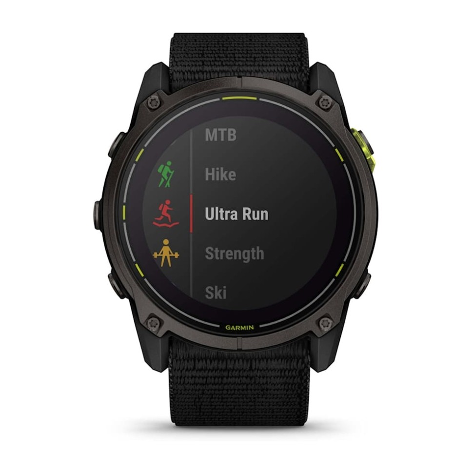 Enduro 3 с черным титановым безелем DLC, черным нейлоновым ремешком UltraFit