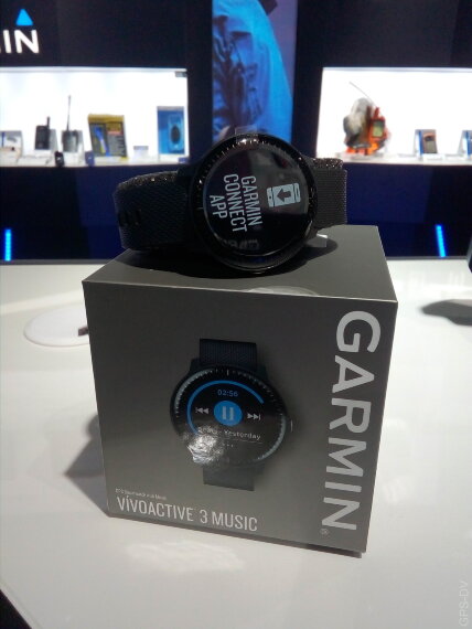 Спортивные часы Garmin Vivoactive 3 Music синий гранит