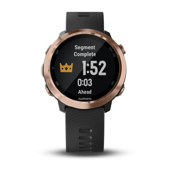 Спортивные часы Garmin Forerunner 645 Music розовое золото с черным ремешком