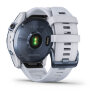 Спортивные часы Garmin Fenix 7X Sapphire Solar титановый синий минерал DLC с белым ремешком